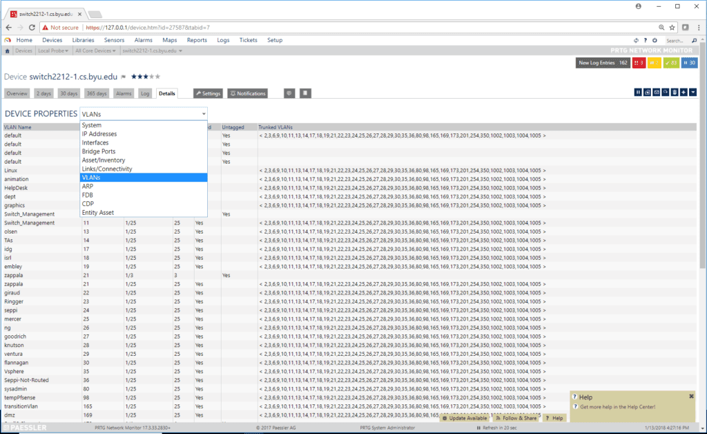 uvexplorer screenshot - device details