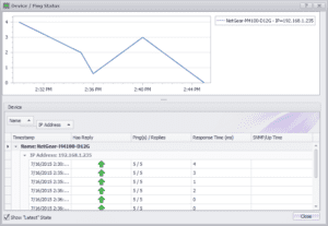 uvexplorer screenshot - ping history