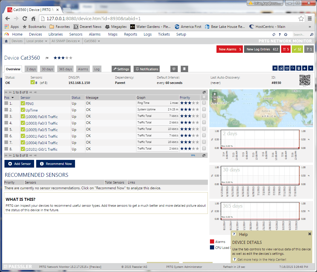 uvexplorer screenshot - prtg export