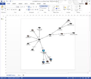 uvexplorer screenshot - export to visio