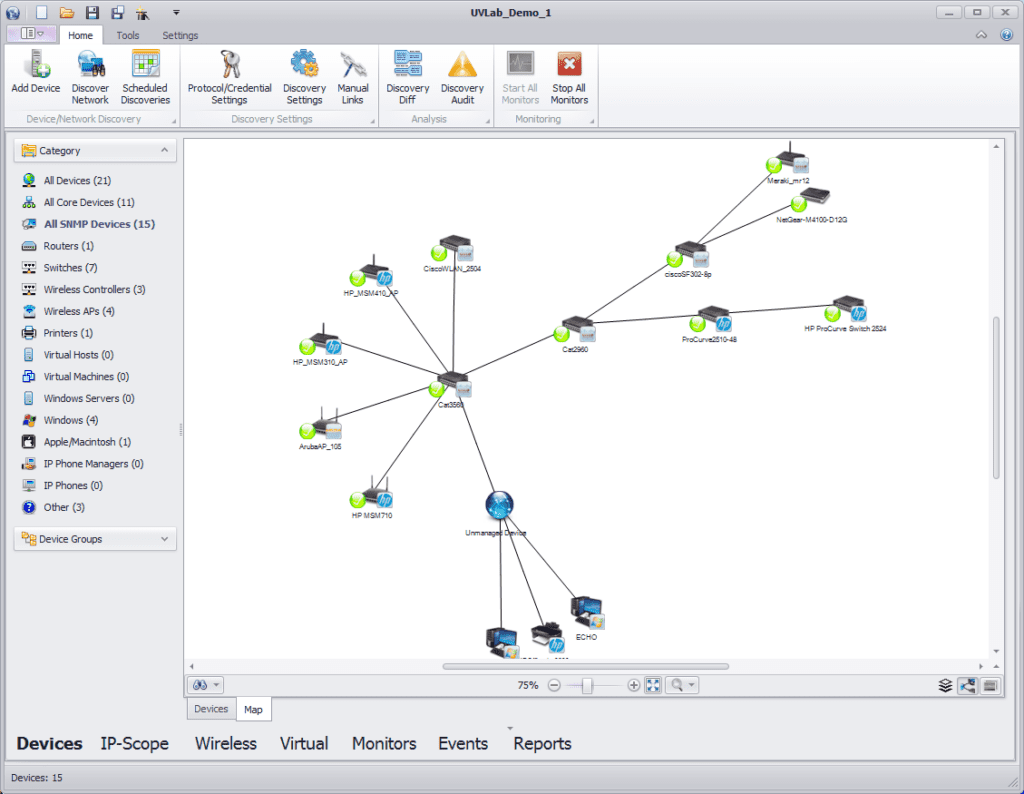 uvexplorer screenshot - map status