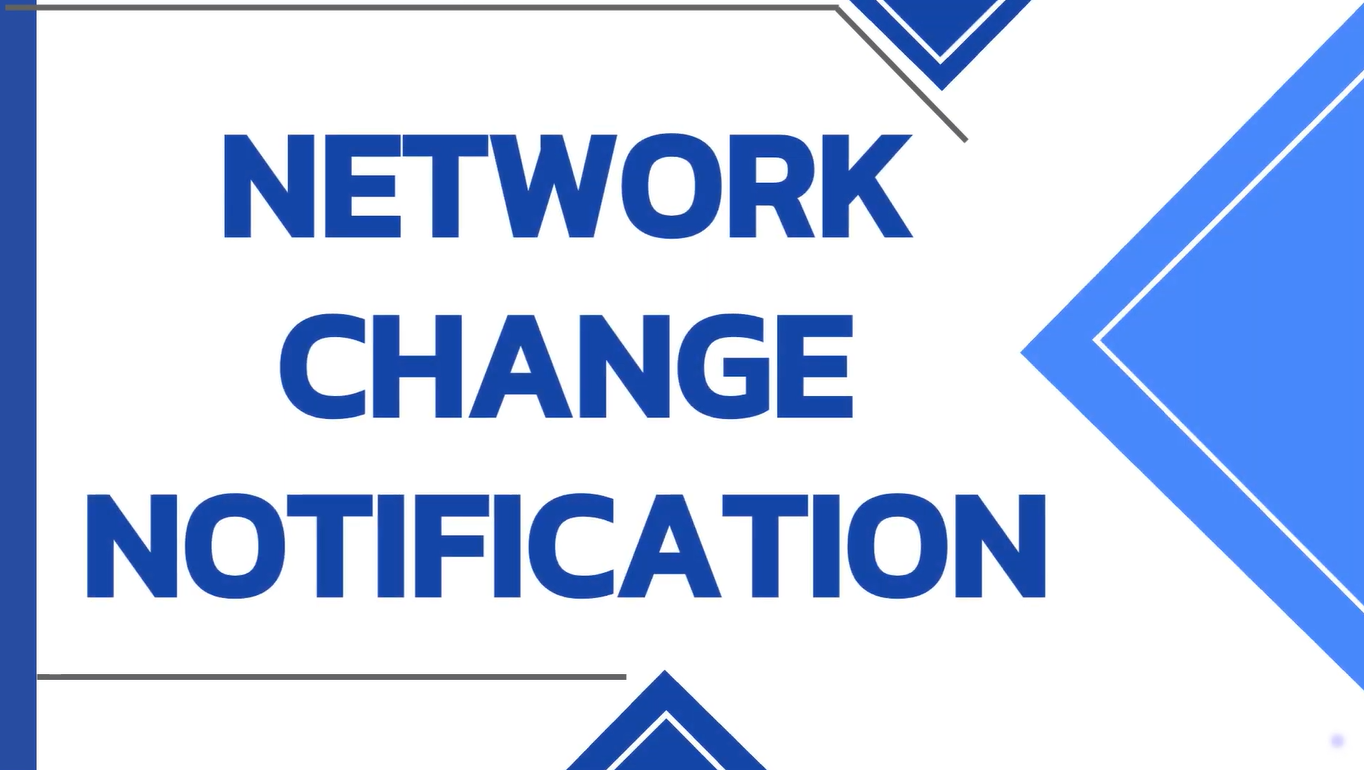 Settting up Network Change Tracking