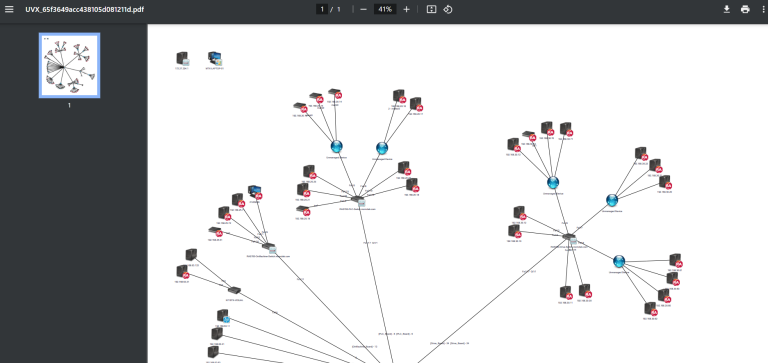 PDF in AssetPanda of the network map